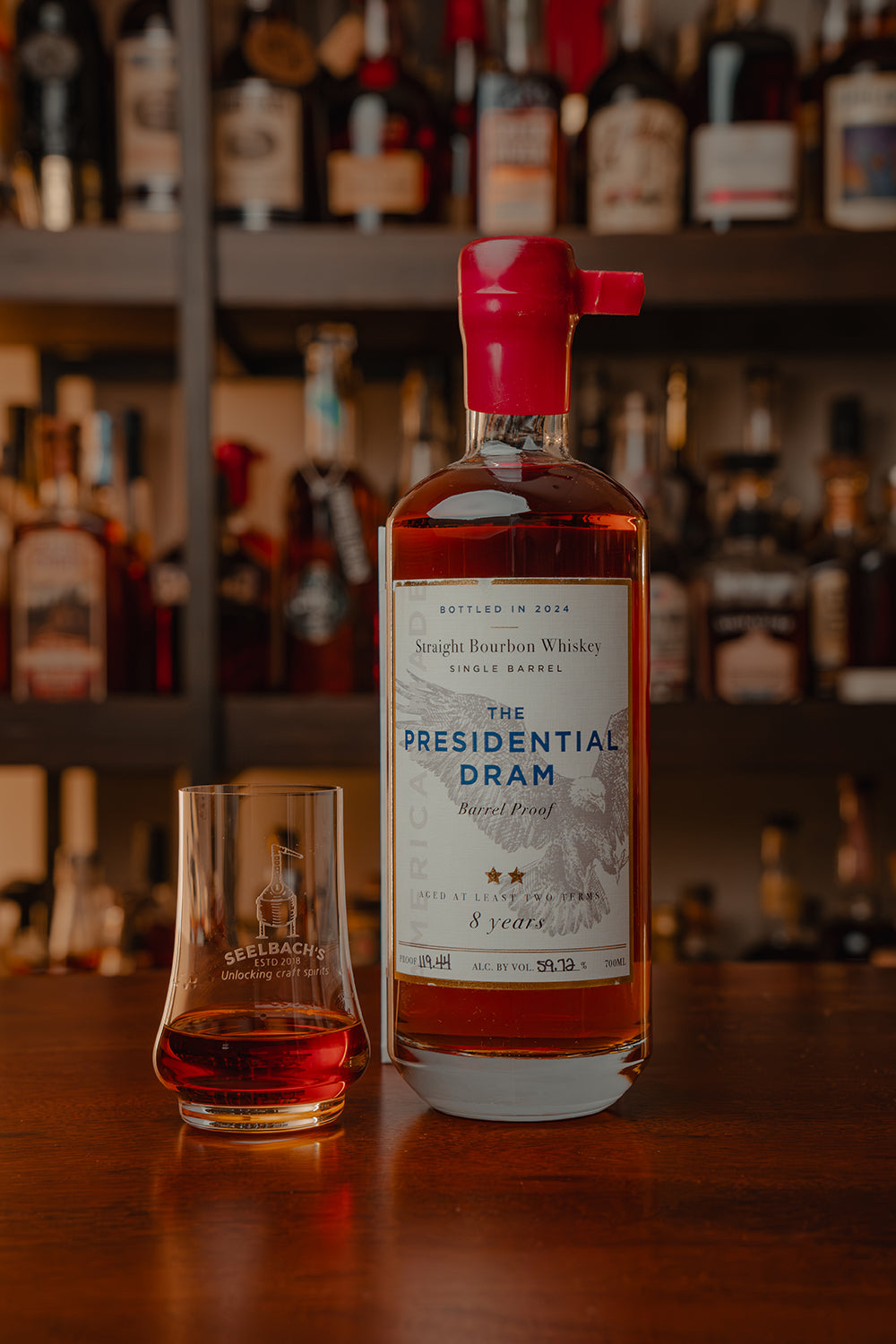 The Presidential Dram 8-Year Single Barrel Bourbon 119.44 proof