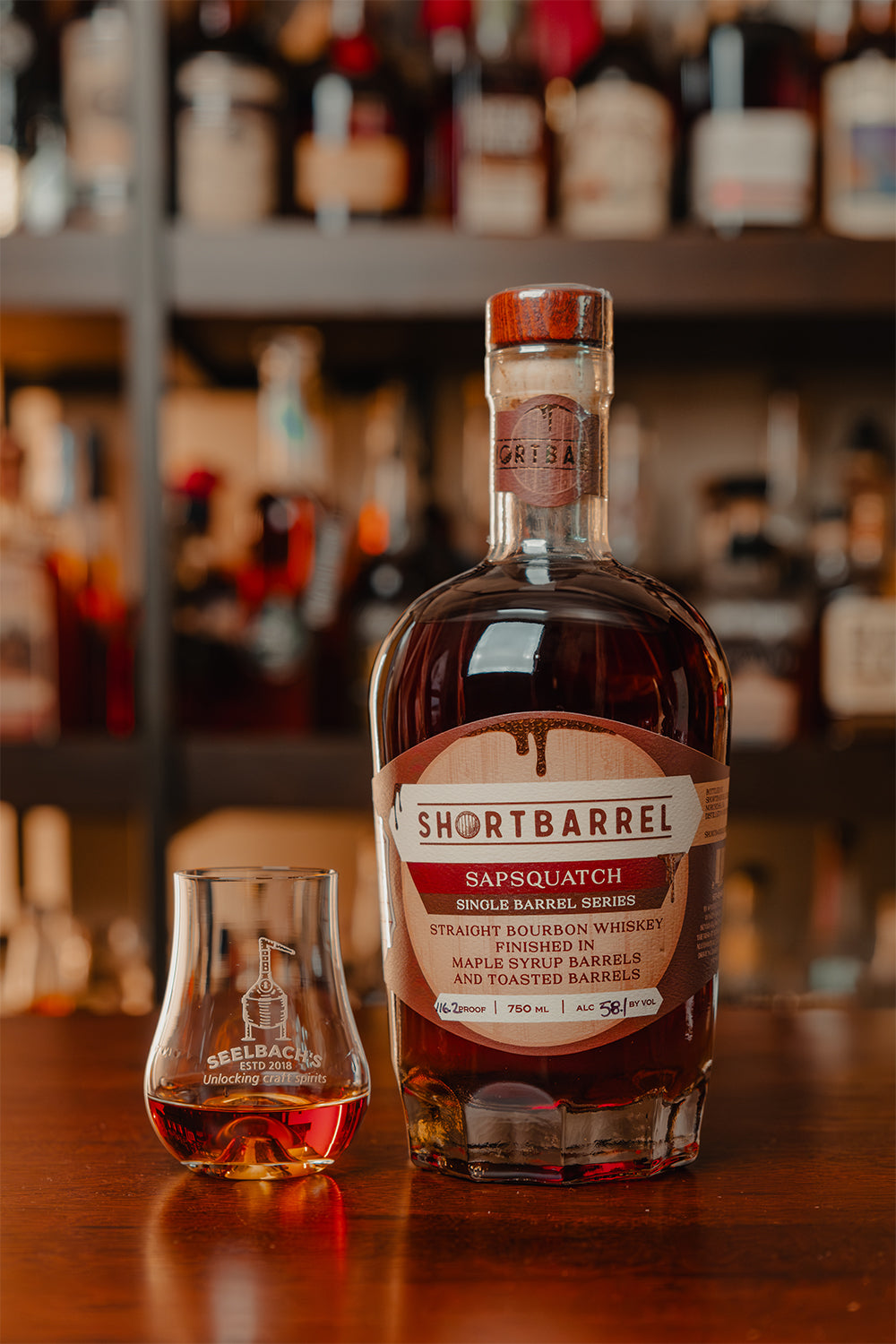 Shortbarrel Single Barrel Sapsquatch Bourbon #M5-001 116.2 proof - Selected by Seelbach's