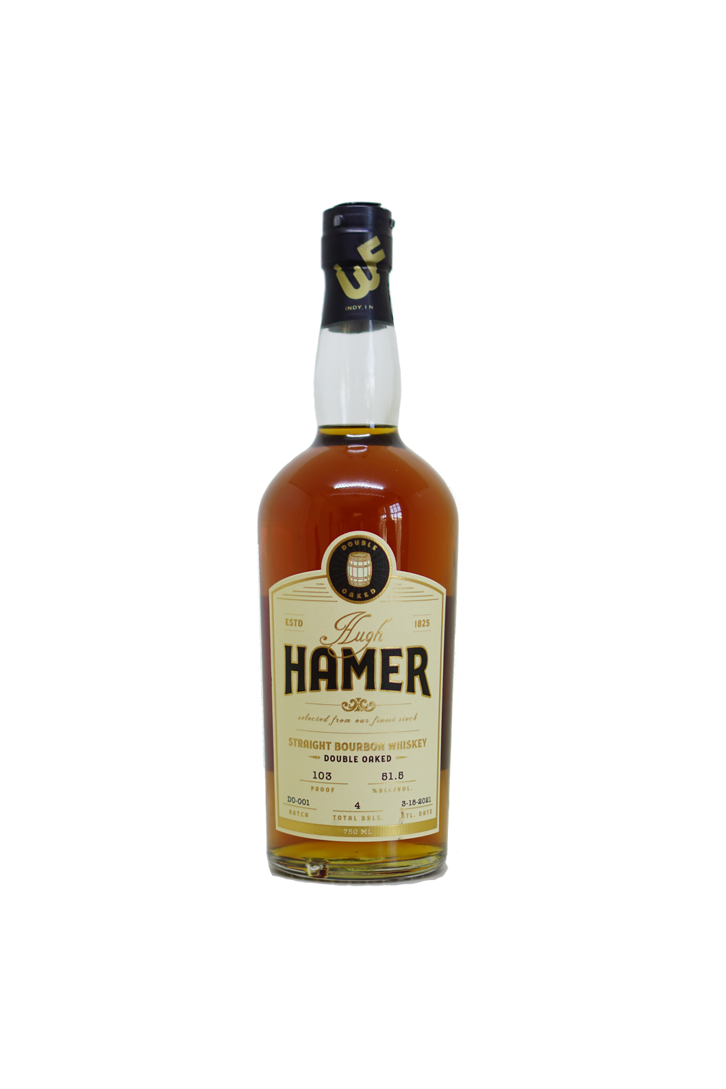 Hugh Hamer Straight Bourbon Whiskey Double Oaked