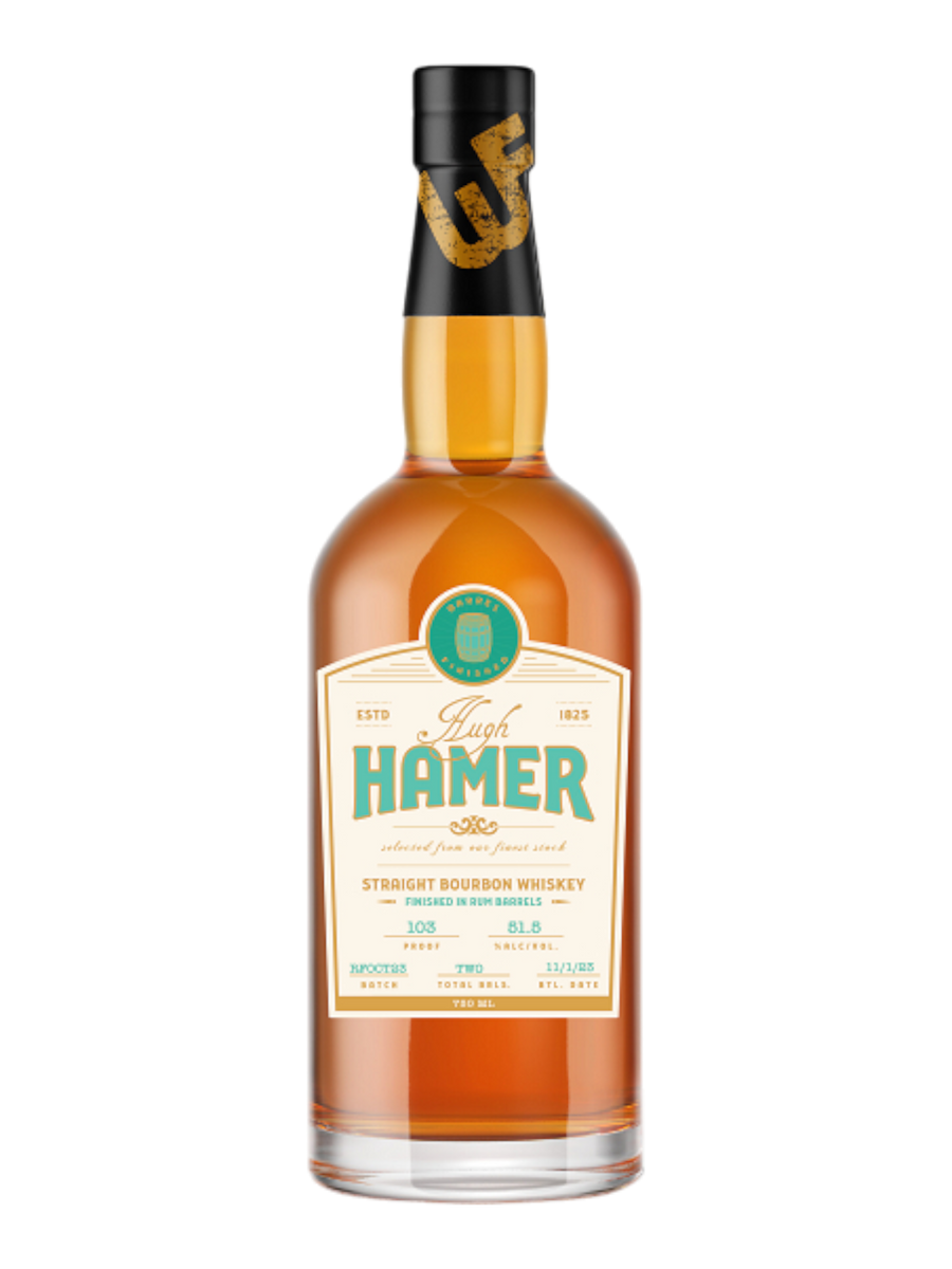 Hugh Hamer Straight Bourbon Whiskey Finished in Rum Barrels