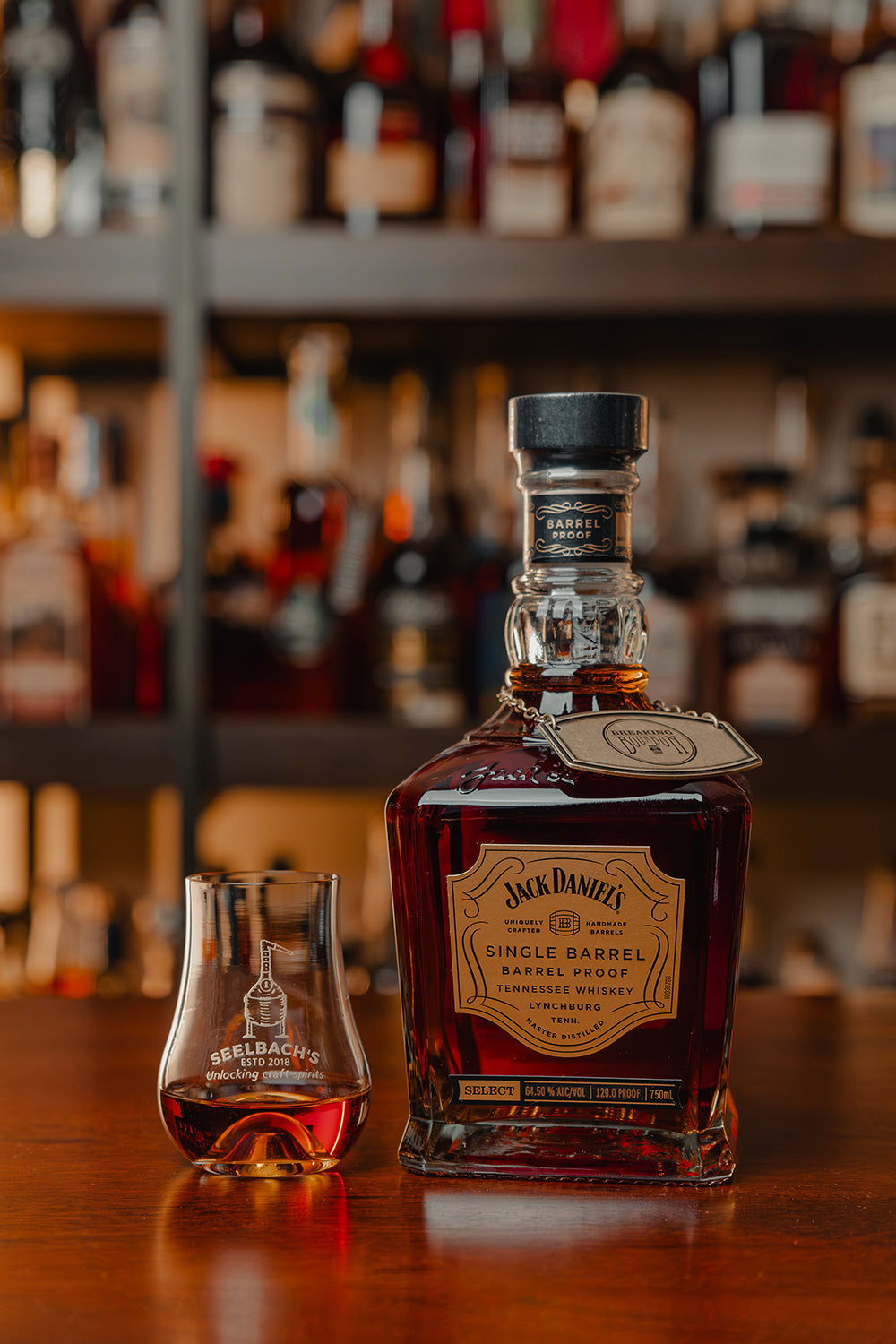 Jack Daniel's Tennessee Whiskey 129 proof Selected by Breaking