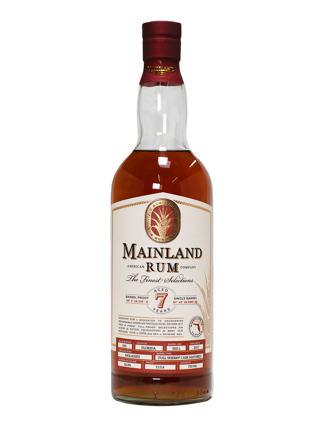 Mainland Rum Florida 7-Year 113.6 proof