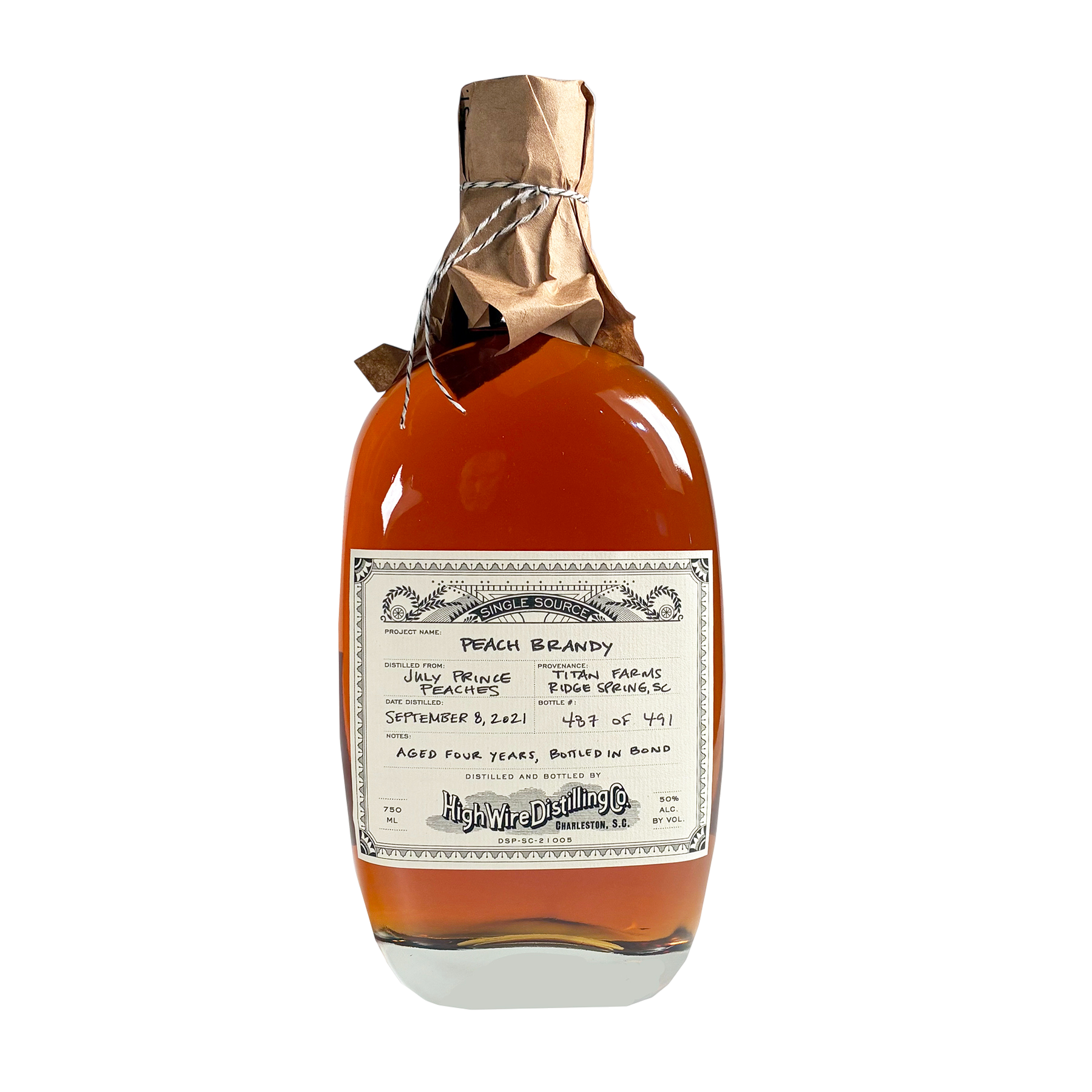 High Wire Distilling Bottled in Bond Peach Brandy – Seelbach's