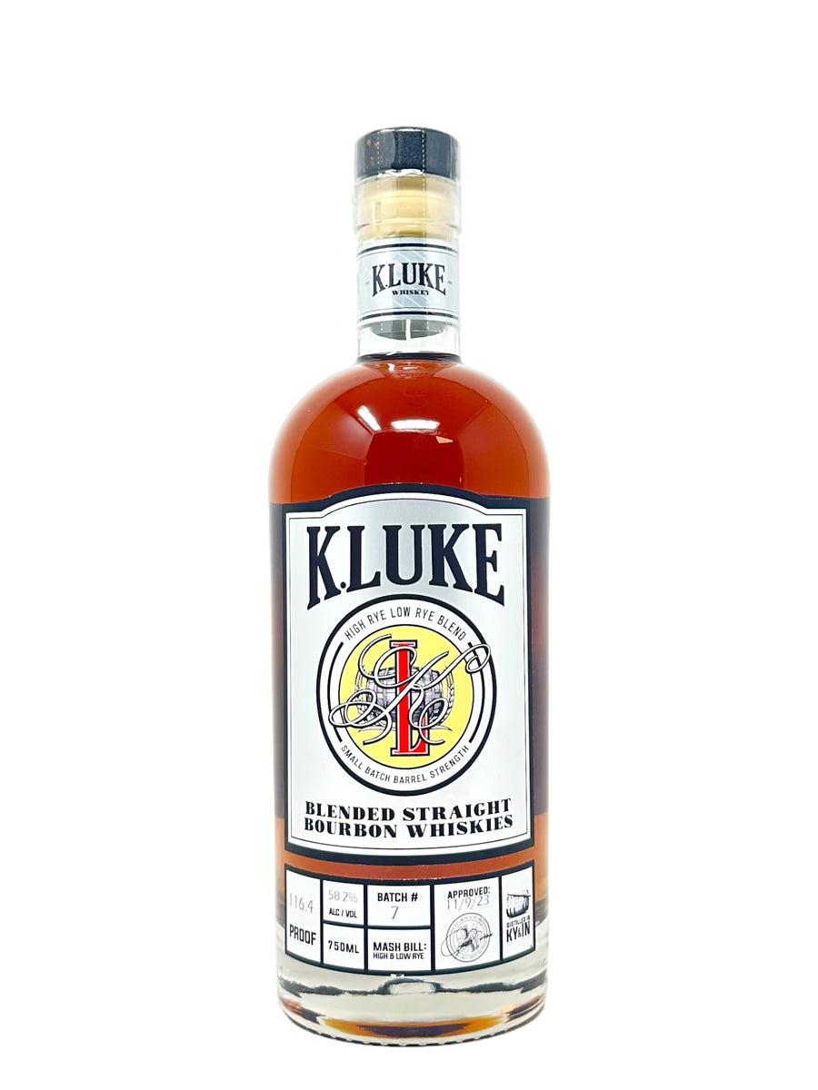 K.LUKE Small Batch Barrel Strength Bourbon Batch 7 116.4 proof