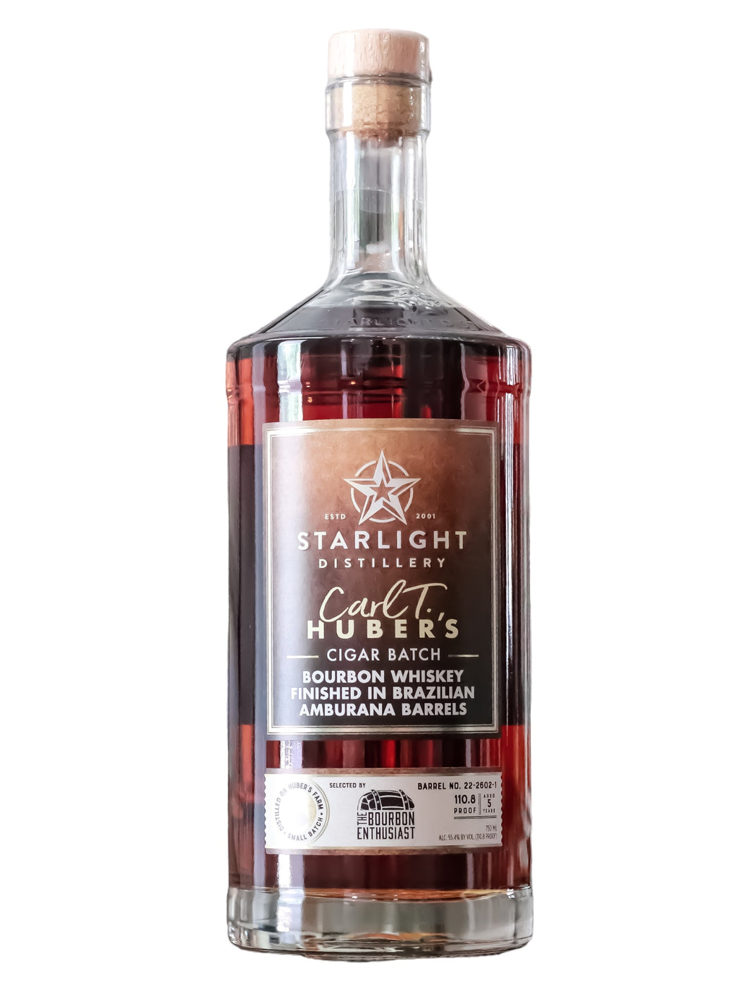 Starlight Distillery Amburana Barrel Finished Bourbon Barrel#22-2602-1 110.8 proof - Selected by Bourbon Enthusiasts
