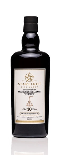 Starlight Distillery Indiana Uplands 10-Year American Single Malt Whiskey