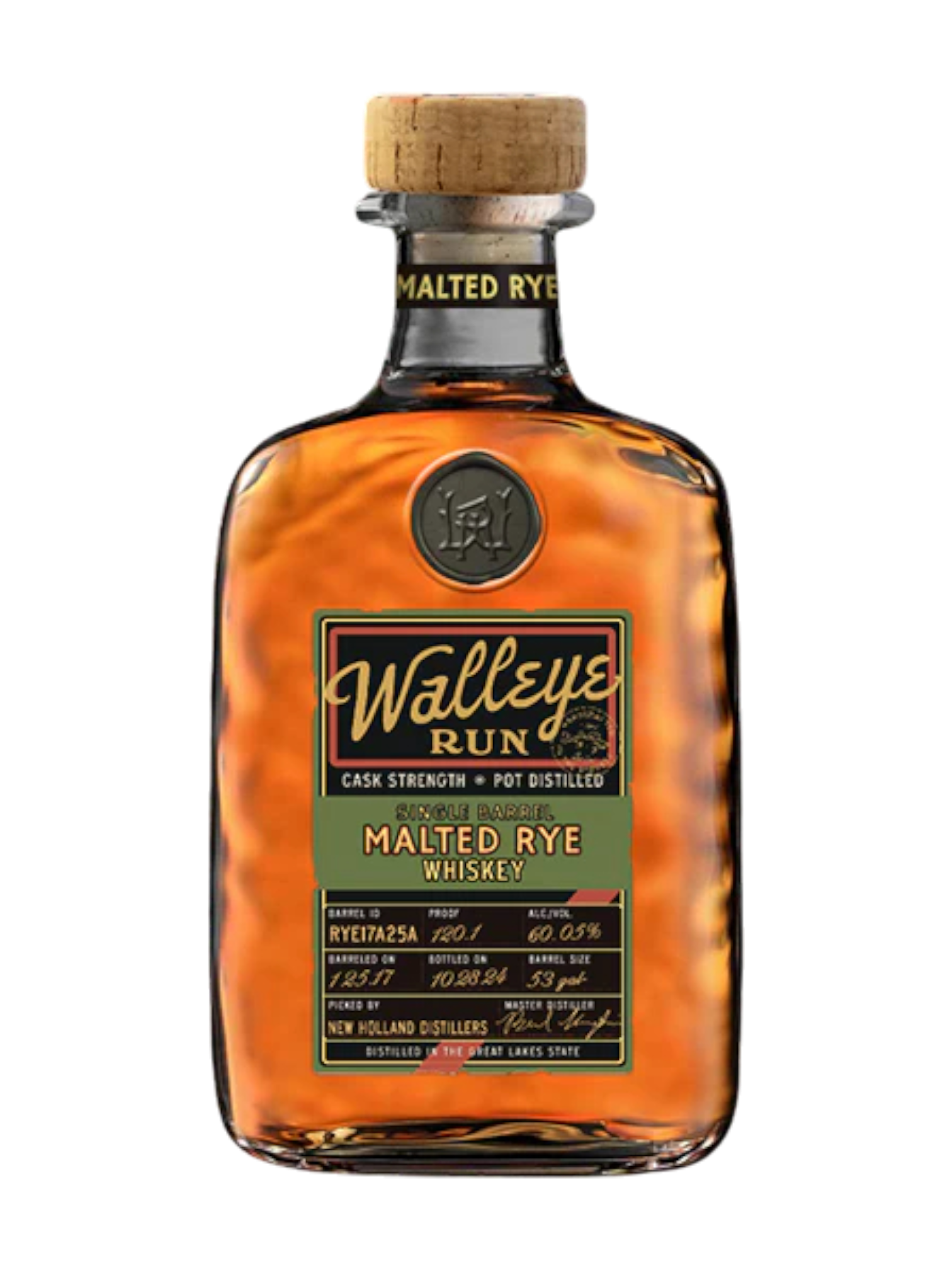 Walleye Run Malted Rye Single Barrel #17I18 124 proof - Selected