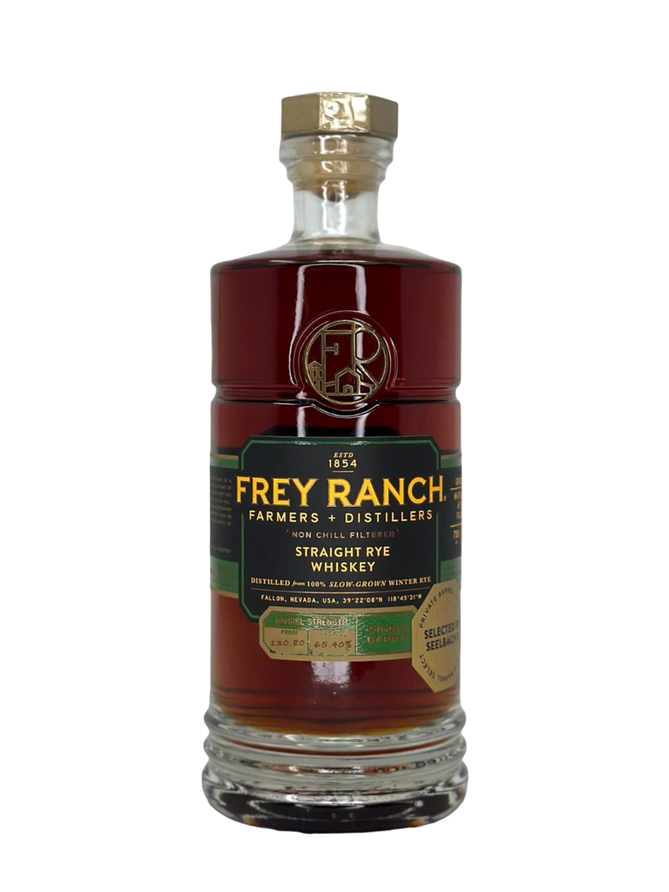 Frey Ranch Single Barrel Rye Barrel 130.80 Proof #669 - Selected by Seelbach's