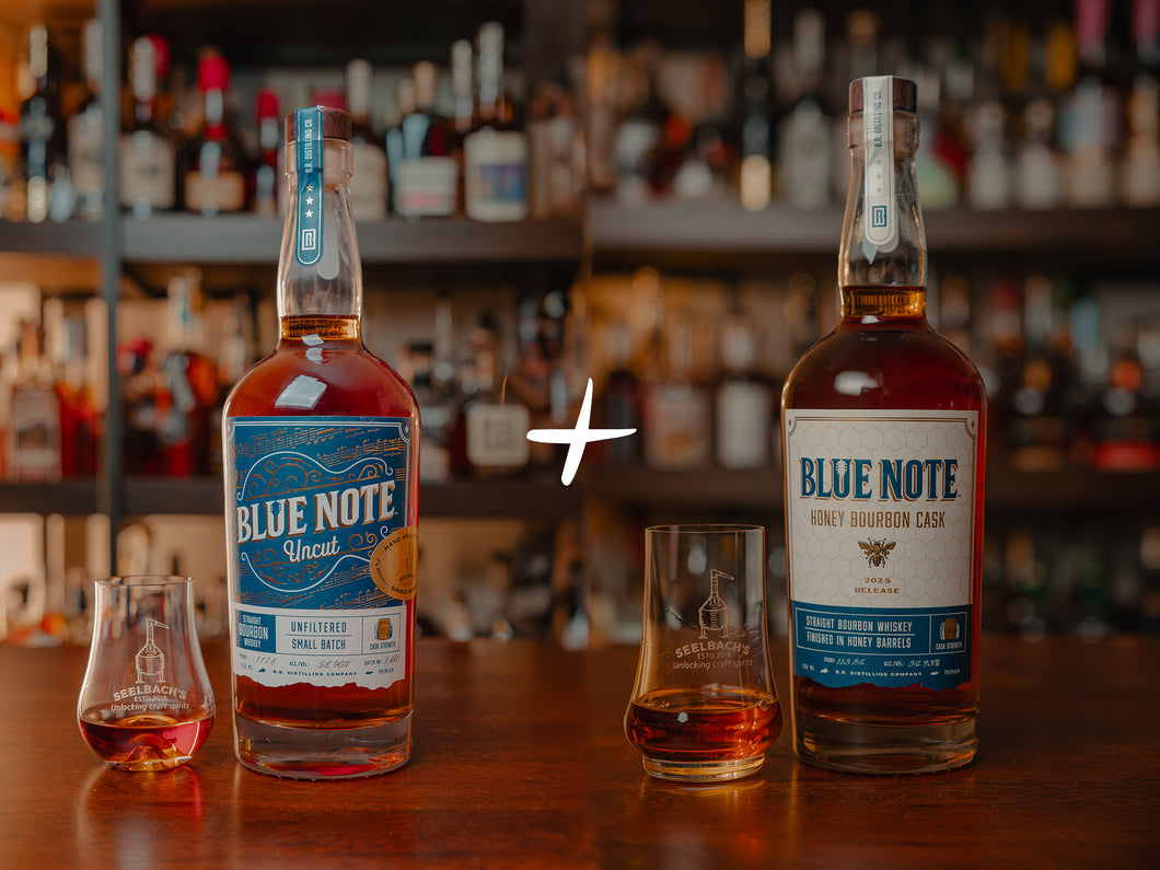 Blue Note Seelbach's 3 Barrel Bourbon Blend & 2025 Honey Bourbon Cask Whiskey 2-Pack