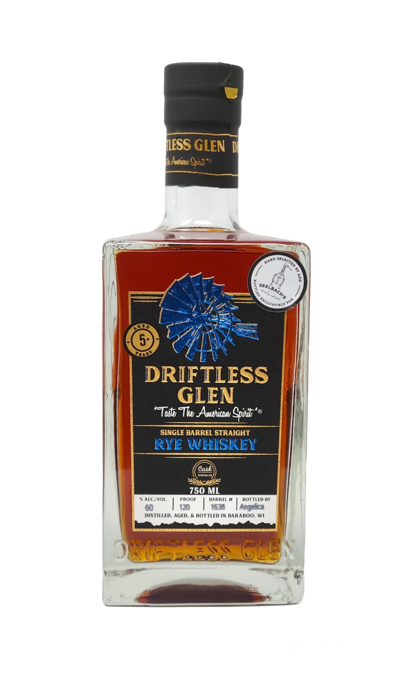 Driftless Glen Single Barrel Rye Barrel #1638 - Selected by Seelbach's