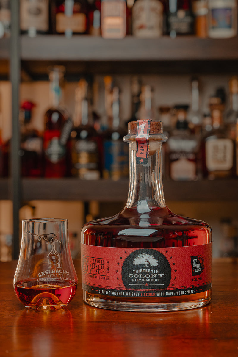 13th Colony Distillery 113 Bourbon Finished With Maple Wood Spirals