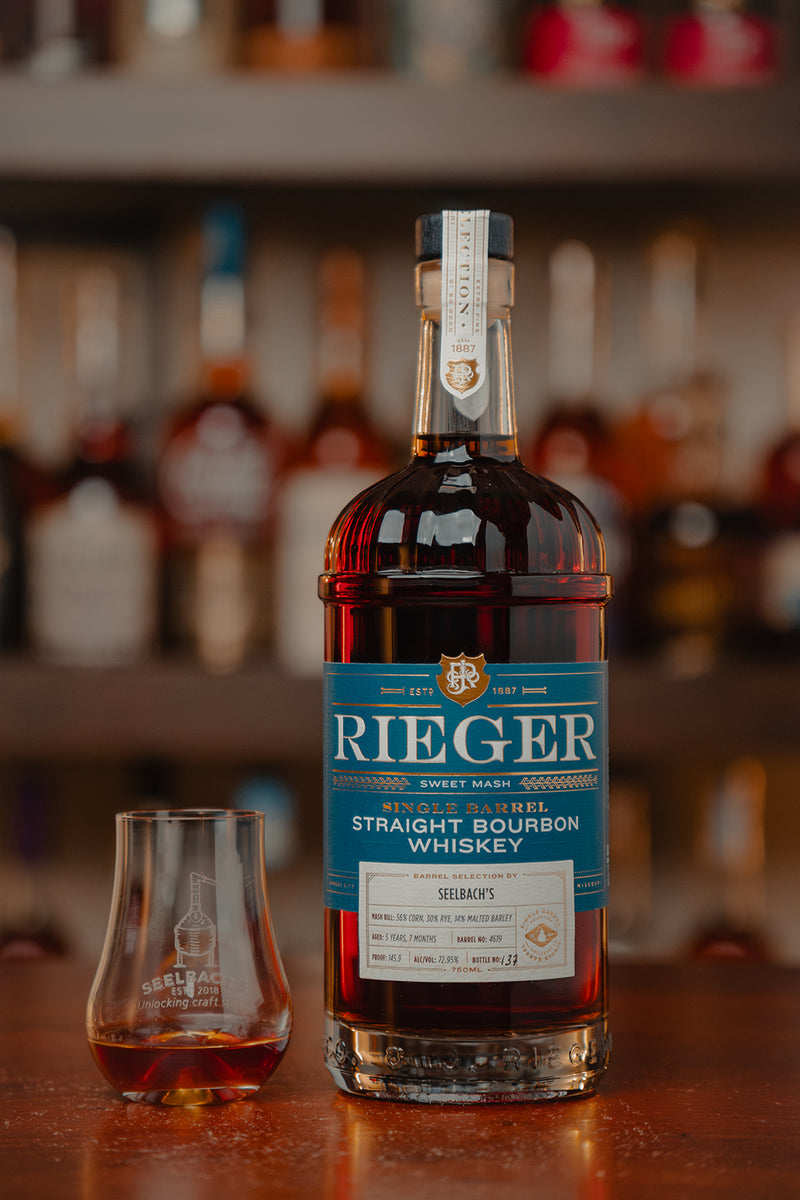 J. Rieger & Co Private Stock Straight Bourbon Whiskey #4619 145.9 proof - Selected by Seelbach's