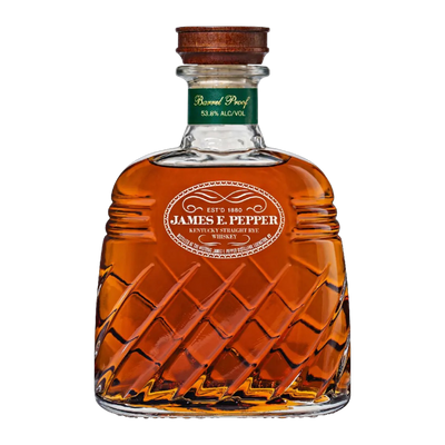 James E Pepper Decanter Barrel Proof Rye Whiskey