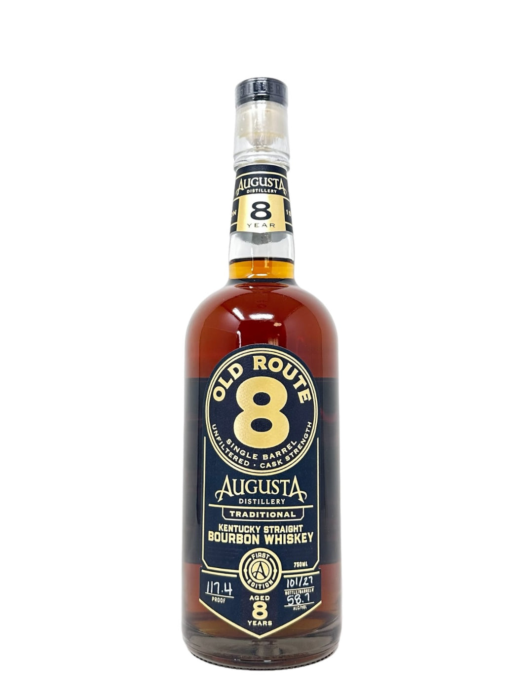 Augusta Distillery Old Route 8 Limited 8-Year First Edition Single Barrel #27 - 