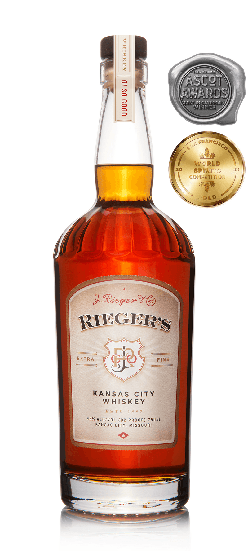 J. Rieger & Co. Monogram Kansas City Whiskey 2025 Solera Reserveのボトル画像