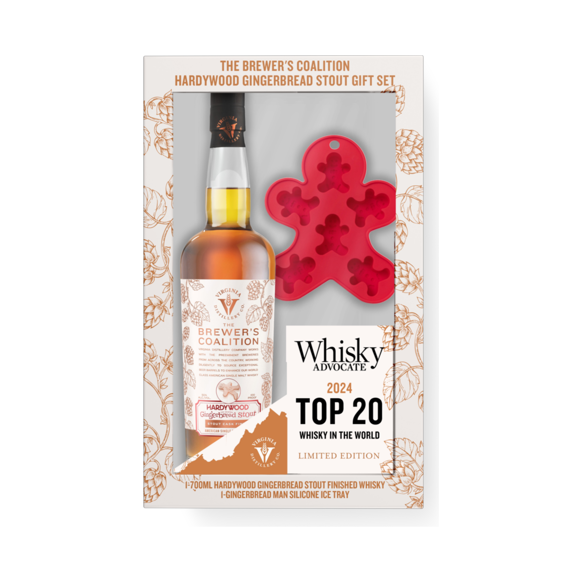 Virginia Distillery Brewer's Coalition Hardywood Gingerbread Stout Finish Gift Set