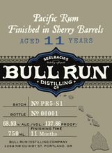 Bull Run Distillery 11-year Pacific Rum Finished in Sherry Barrels #PR5-S1 137.86 proof - Selected by Seelbach's