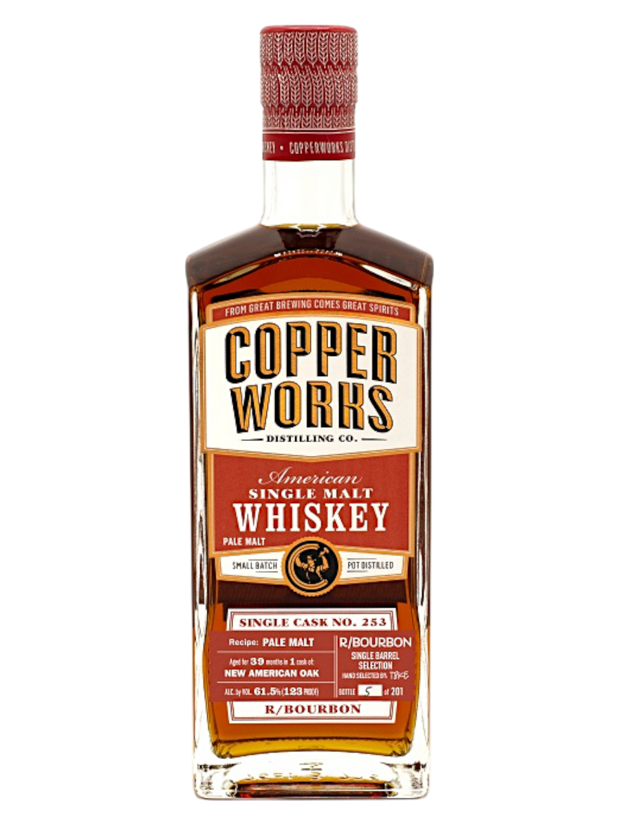 Copperworks Distilling American Single Malt Whiskey Single Cask No. 253 - Selected by r/bourbon