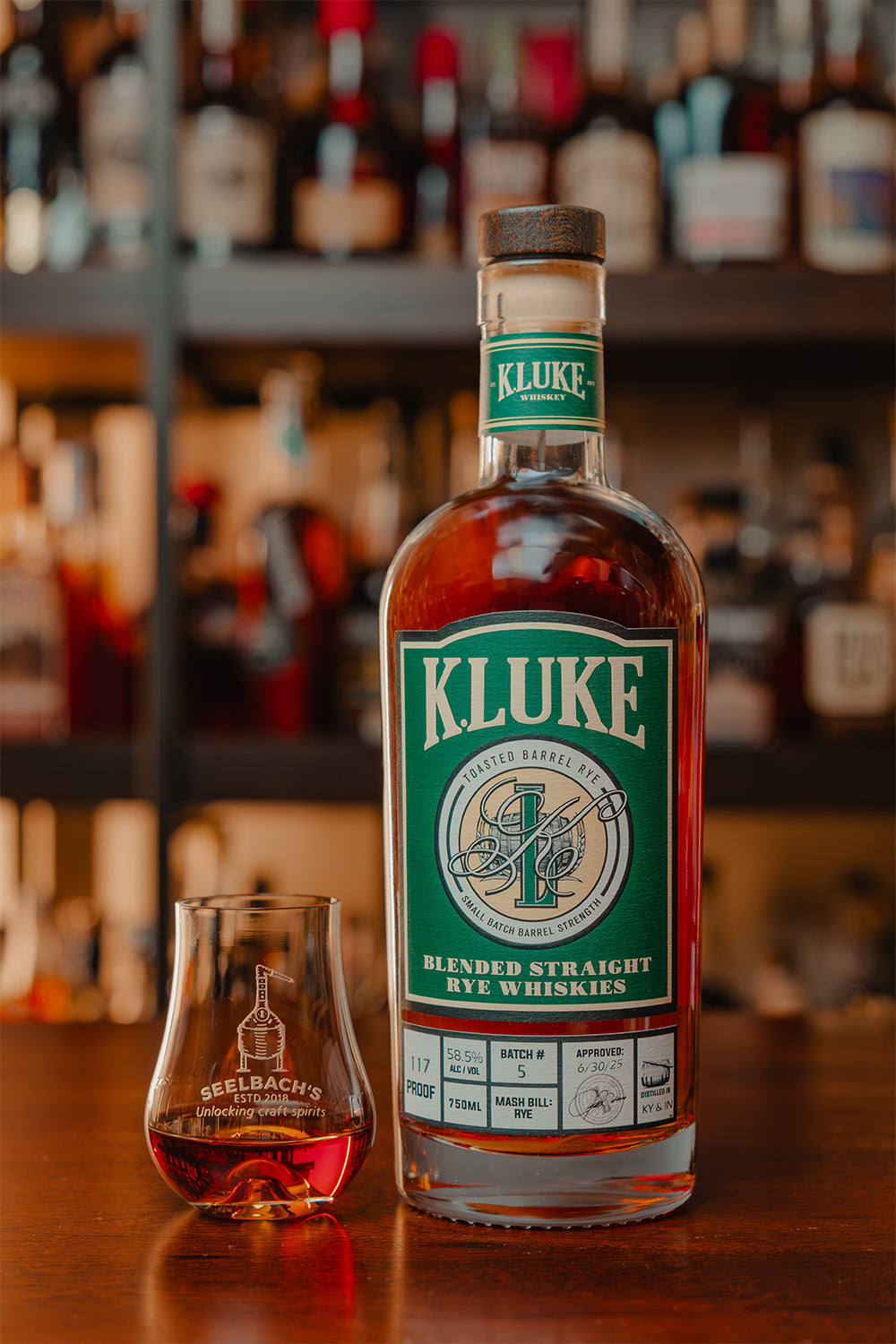 K.LUKE Whiskey Toasted Barrel Barrel Strength Rye 117 proof - Batch 5
