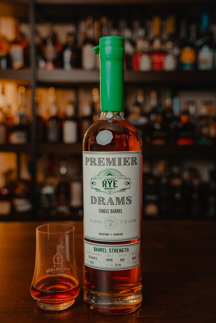 Premier Drams Single Barrel Rye #20396 103.3 proof - Selected by Seelbachs