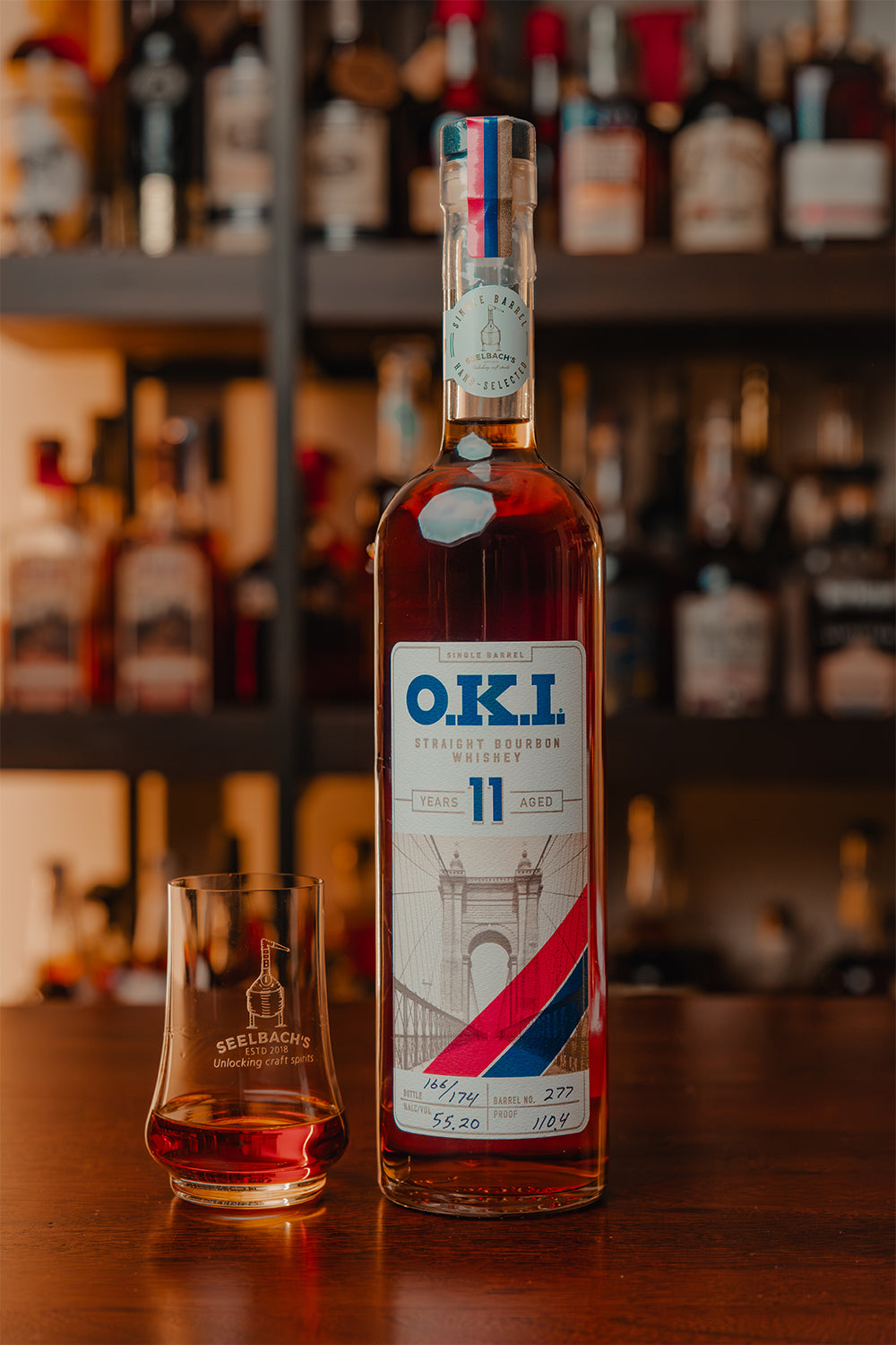 O.K.I 11-Year Single Barrel Bourbon Barrel#277 110.4 proof - Selected by Seelbach's