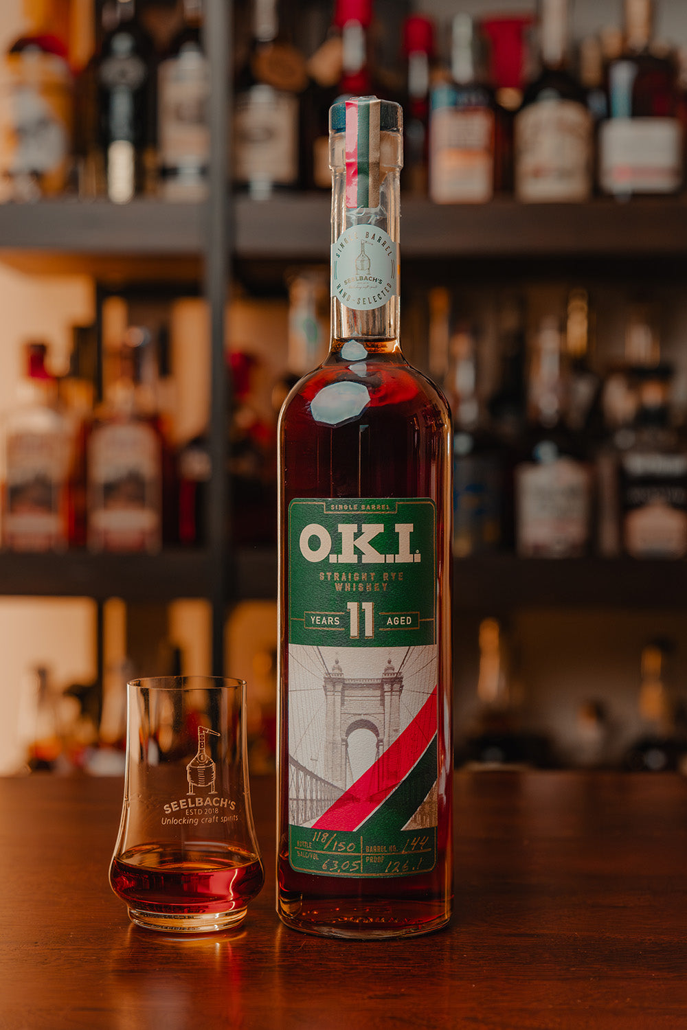 O.K.I 11-Year Single Barrel Rye #144 126.1 proof - Selected by Seelbach's