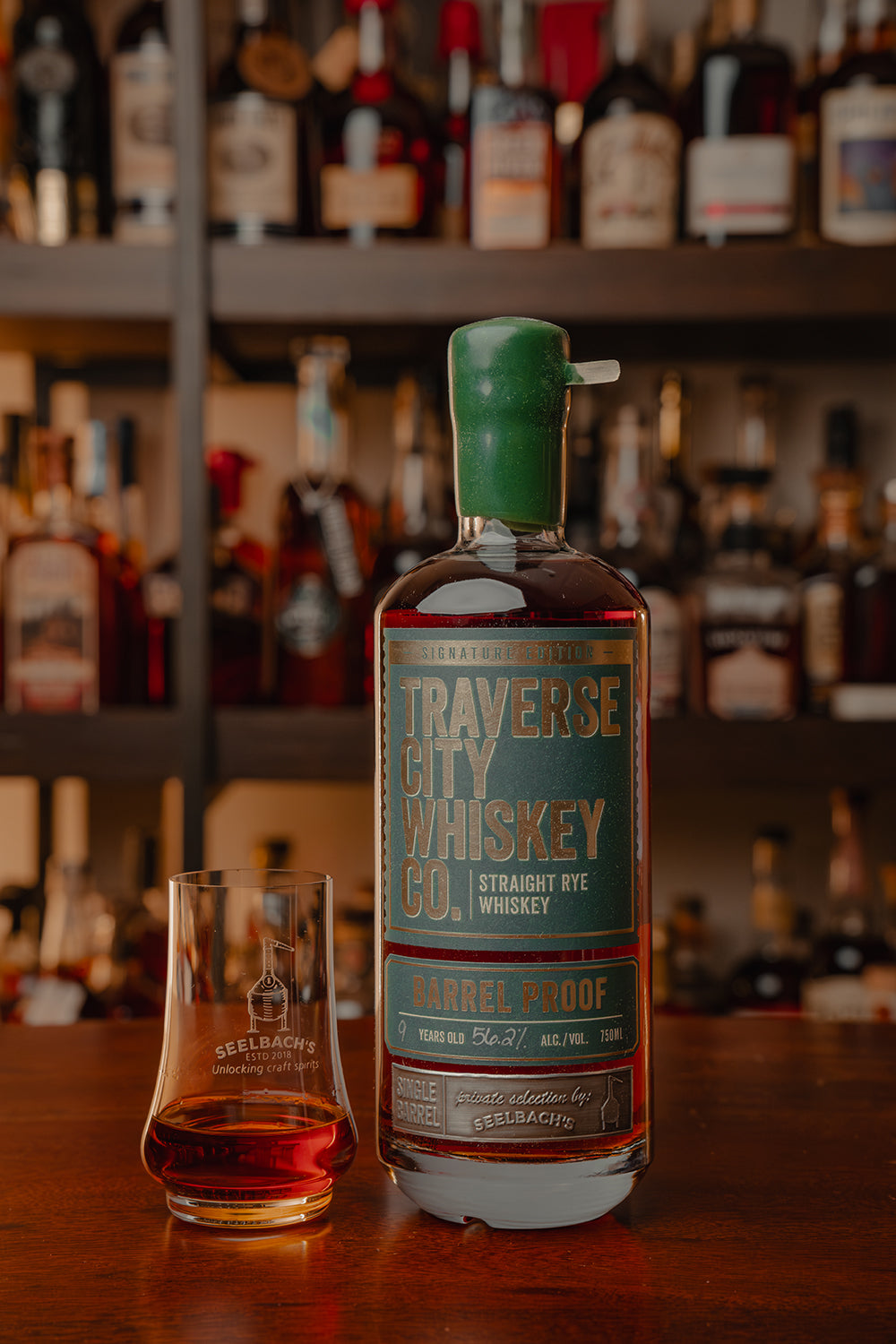 Traverse City Whiskey Co. Barrel Proof 9-Year Rye 112.4 proof - Selected by Seelbach's