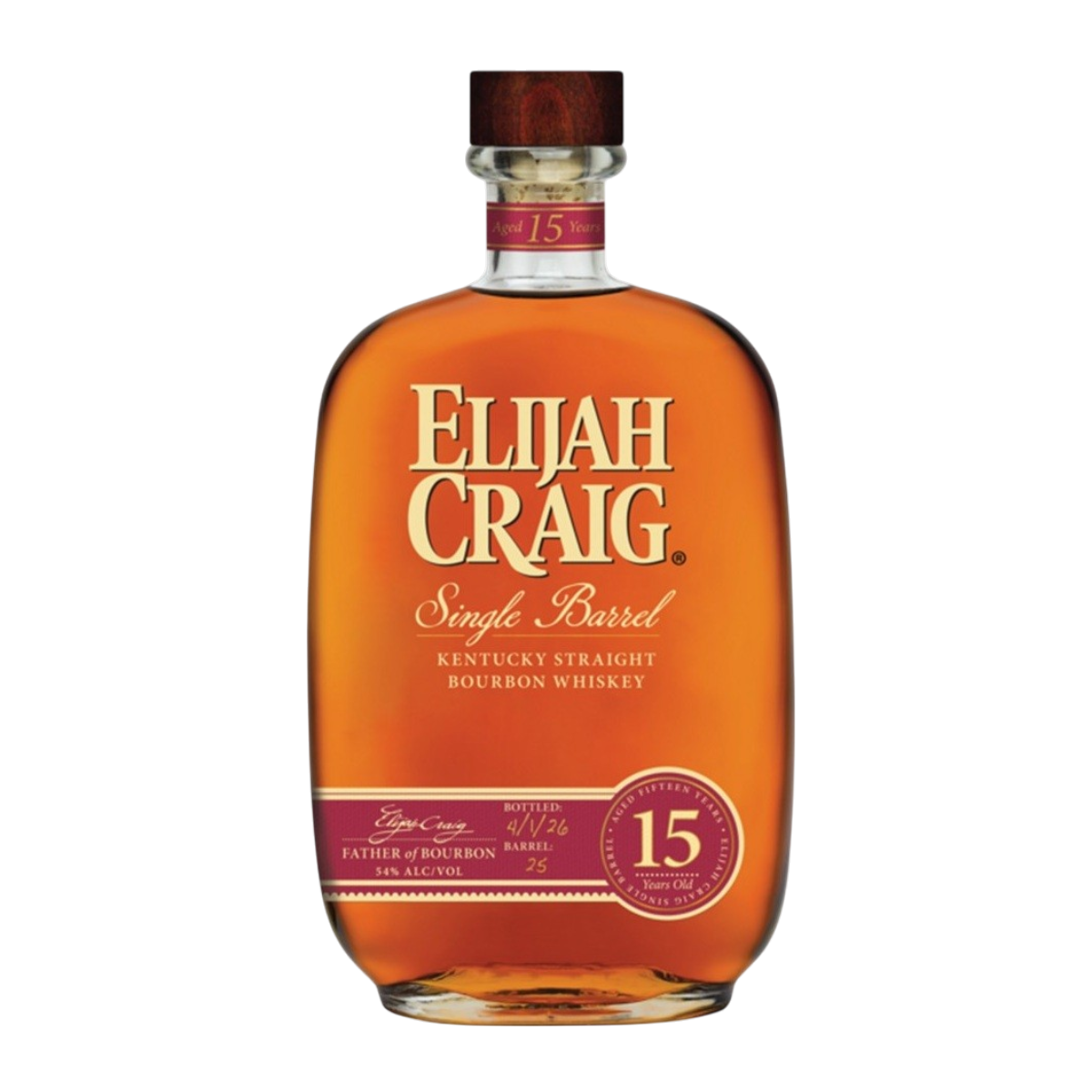 Elijah Craig 15-Year Single Barrel Bourbon Whiskey