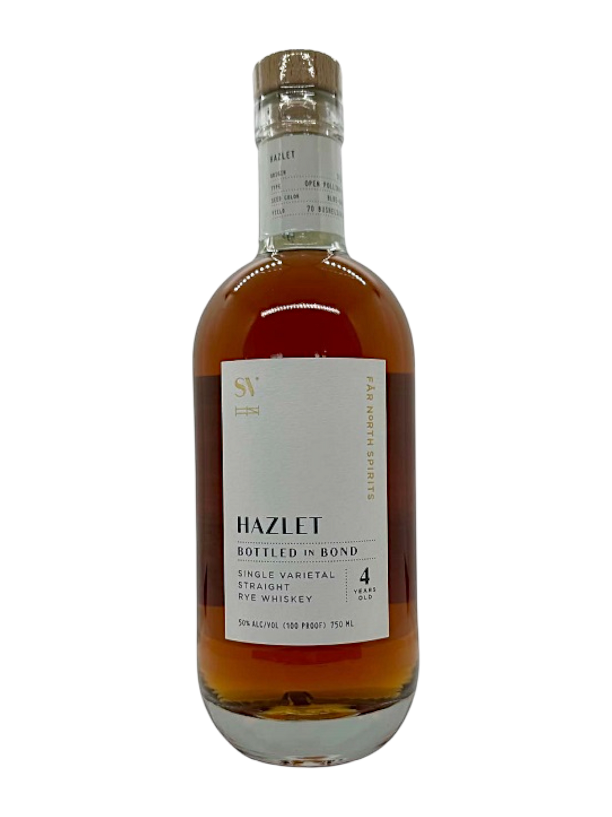 Far North Spirits Hazlet Single Varietal Bonded Rye Whiskey