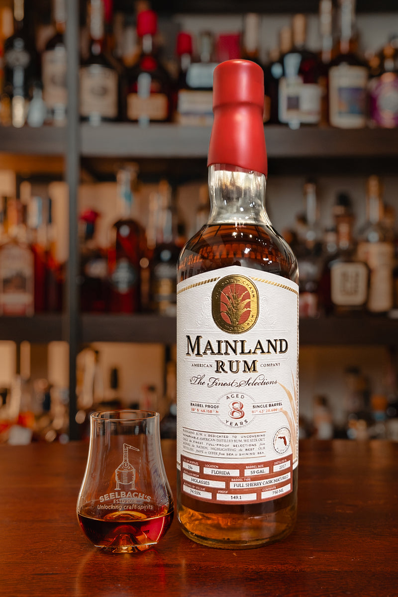 Mainland Rum 8-Year Florida 149.1 Proof Single Barrel Sherry Cask Rum - Selected by Seelbach's