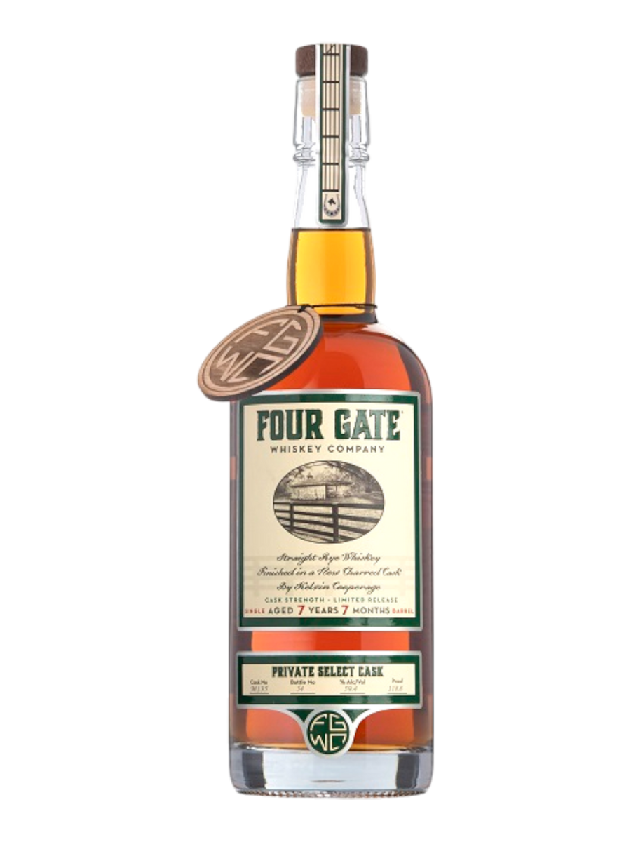 Four Gate Whiskey Co Single Barrel Rye Double Oak Barrel# M135 118.8 Proof - Selected by Seelbach's
