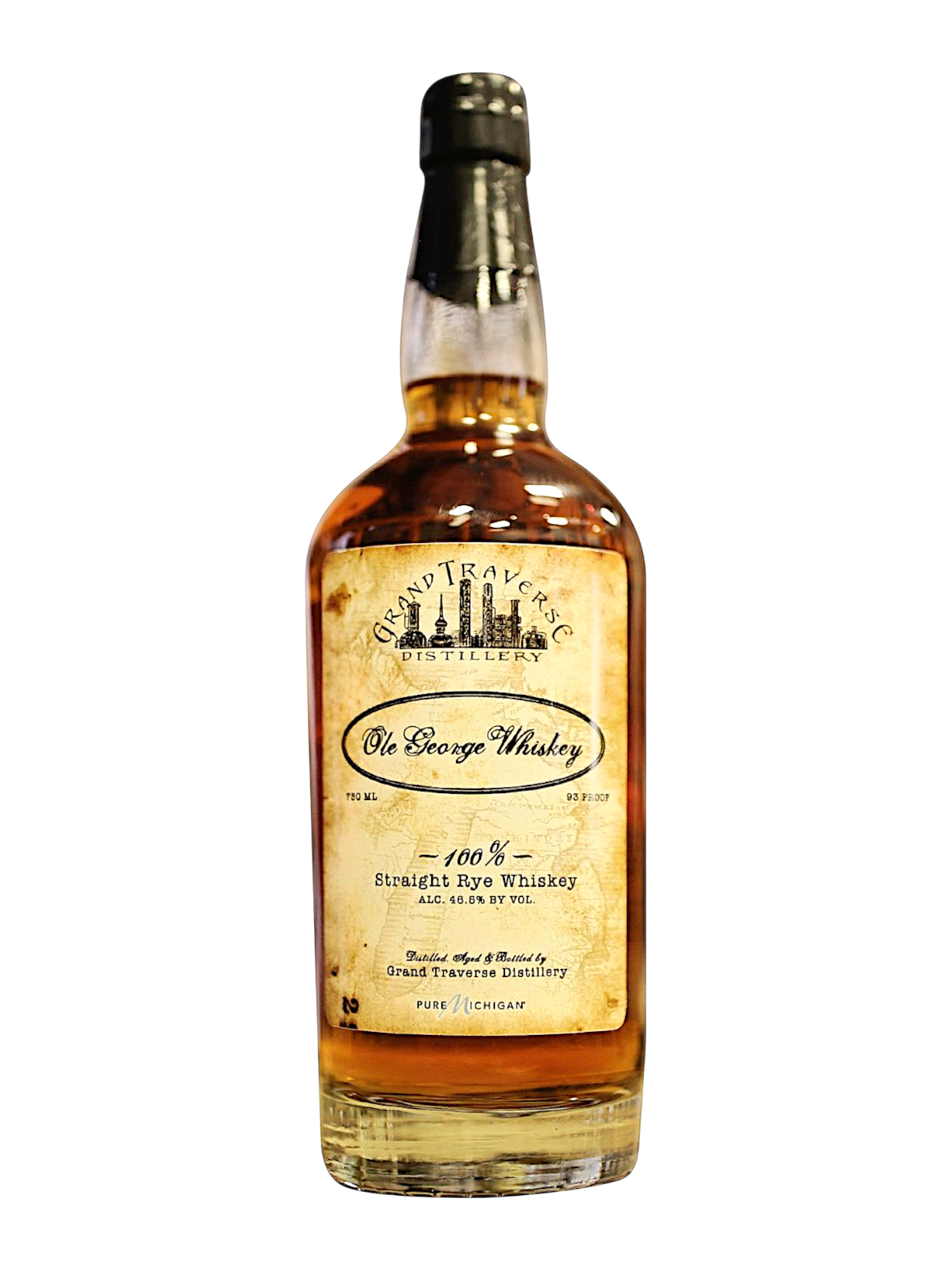 Grand Traverse Distillery Double Barrel Ole George Rye Whiskeyのボトル画像