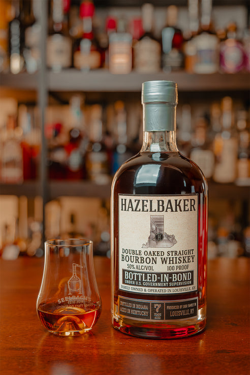 Hazelbaker 7-Year Bottle-In-Bond Double Oaked Straight Bourbon Whiskey