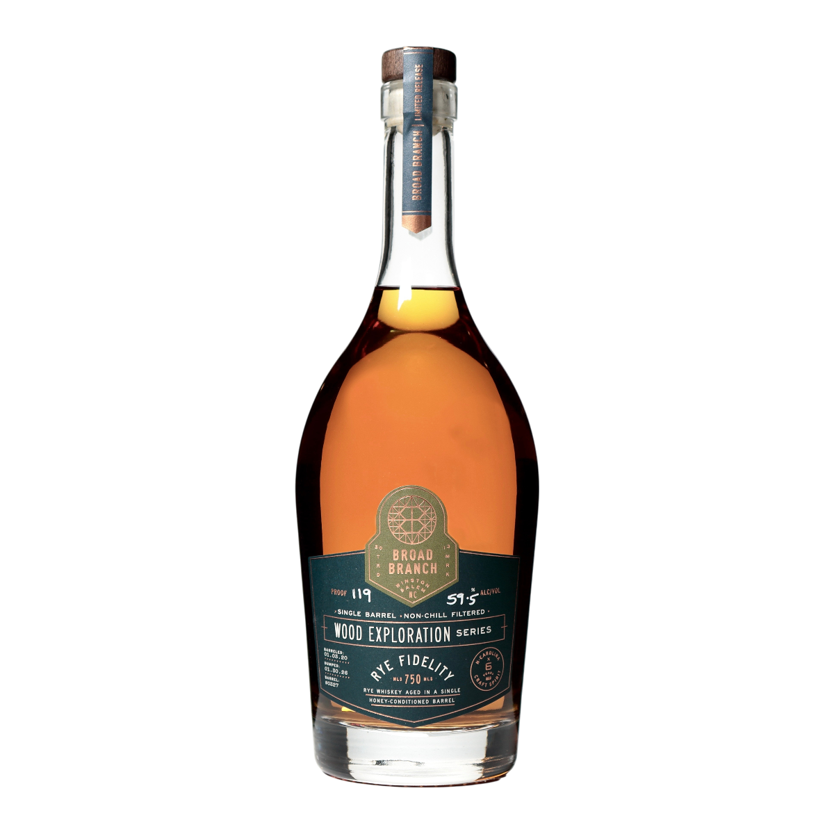 Broad Branch Distillery Rye Fidelity Wood Exploration Honey Barrel Aged