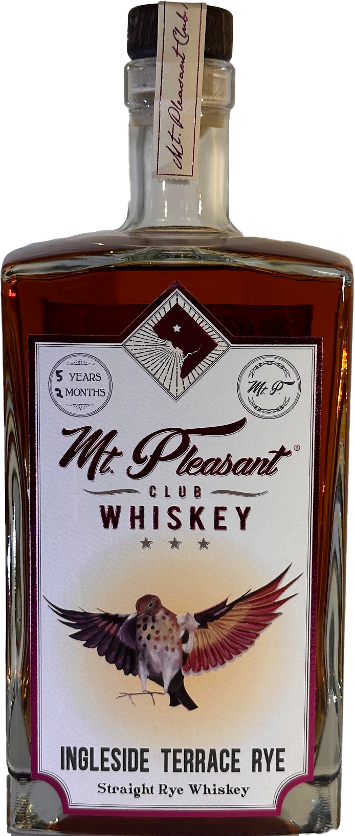 Mt. Pleasant Club Whiskey Ingleside Terrace Rye Whiskey
