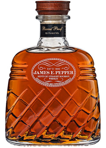 James E. Pepper Decanter Barrel Proof Straight Bourbon Whiskey 114.4 proof