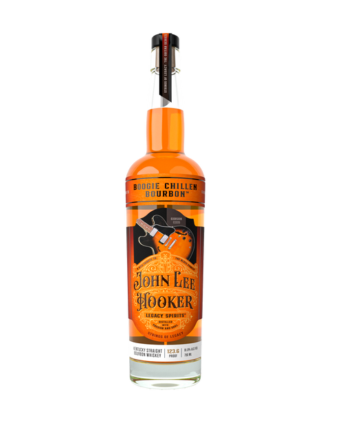 John Lee Hooker Legacy Spirits Kentucky Straight Bourbon Boogie Chillen Bourbon "Gibson ES-335"