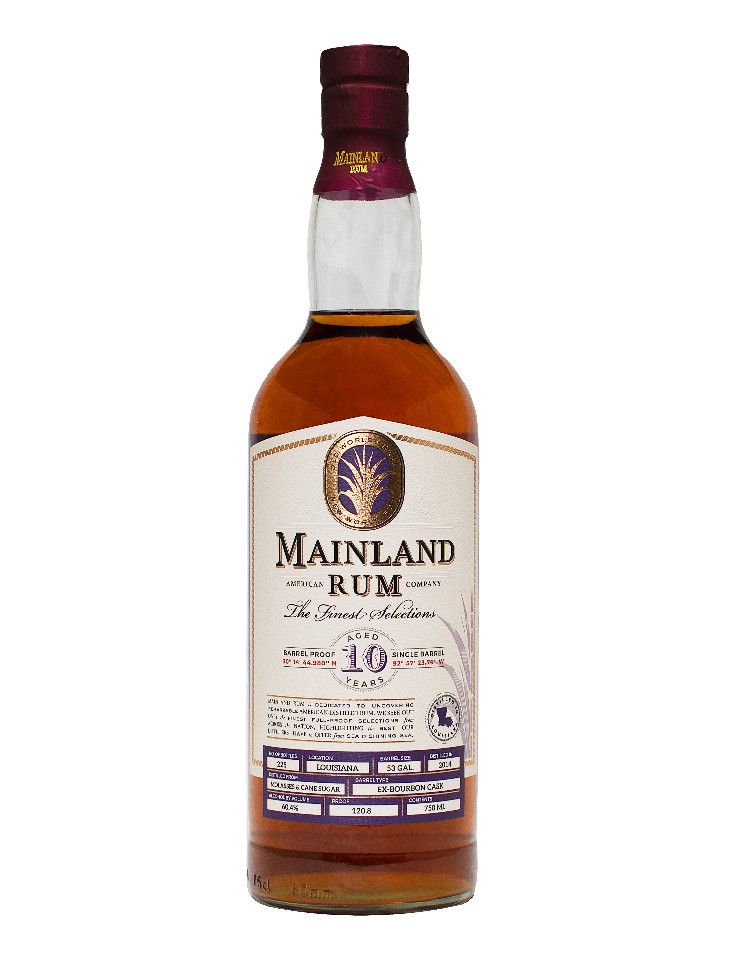 Mainland Rum Louisiana 10-Year 120.8 proof – Seelbach's