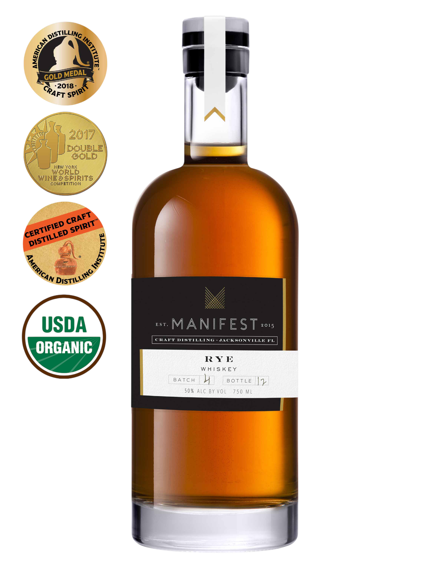 Manifest Bottled in Bond Rye Whiskeyのボトル画像