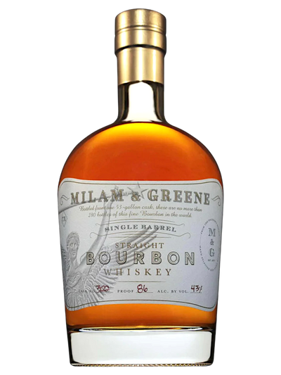 Milam and Greene Single Barrel Straight Bourbon Whiskey 86 Proof