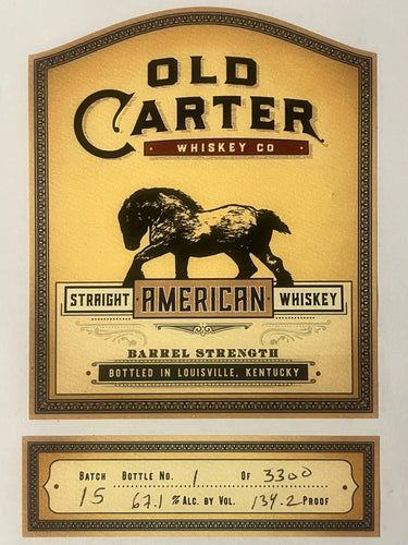 Old Carter American Whiskey Batch 15