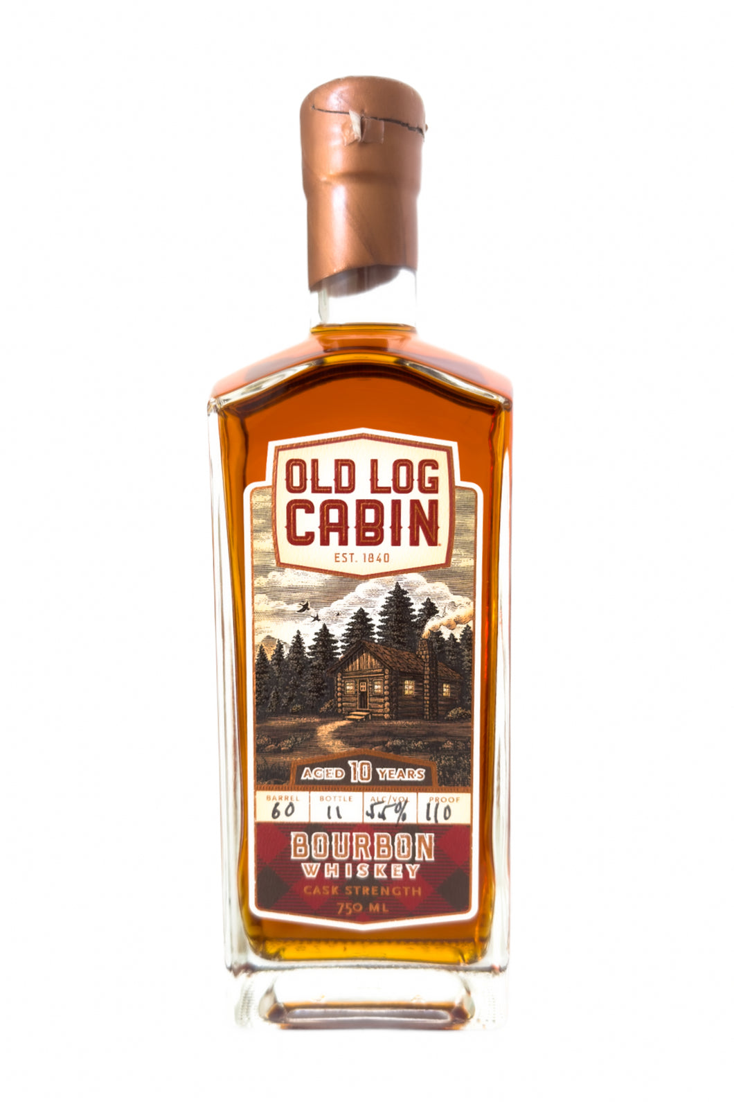 Old Log Cabin Bourbon Whiskey 10-Year