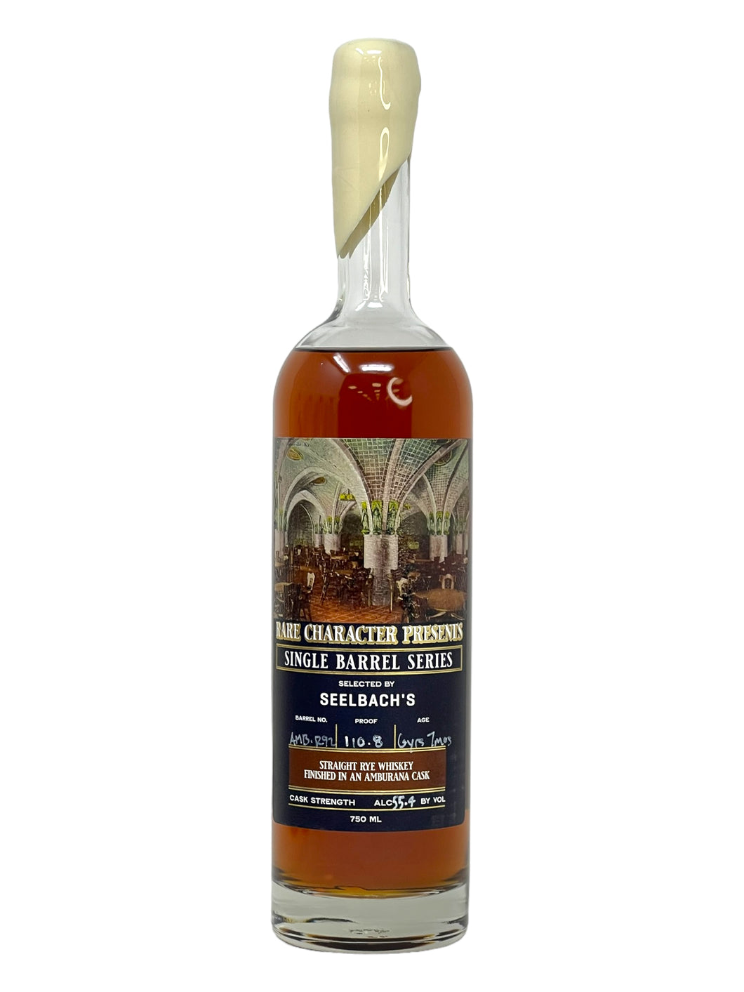 Rare Character Whiskey Amburana Rye Finished #AMB-R-92 110.8 proof - Selected by Seelbach's