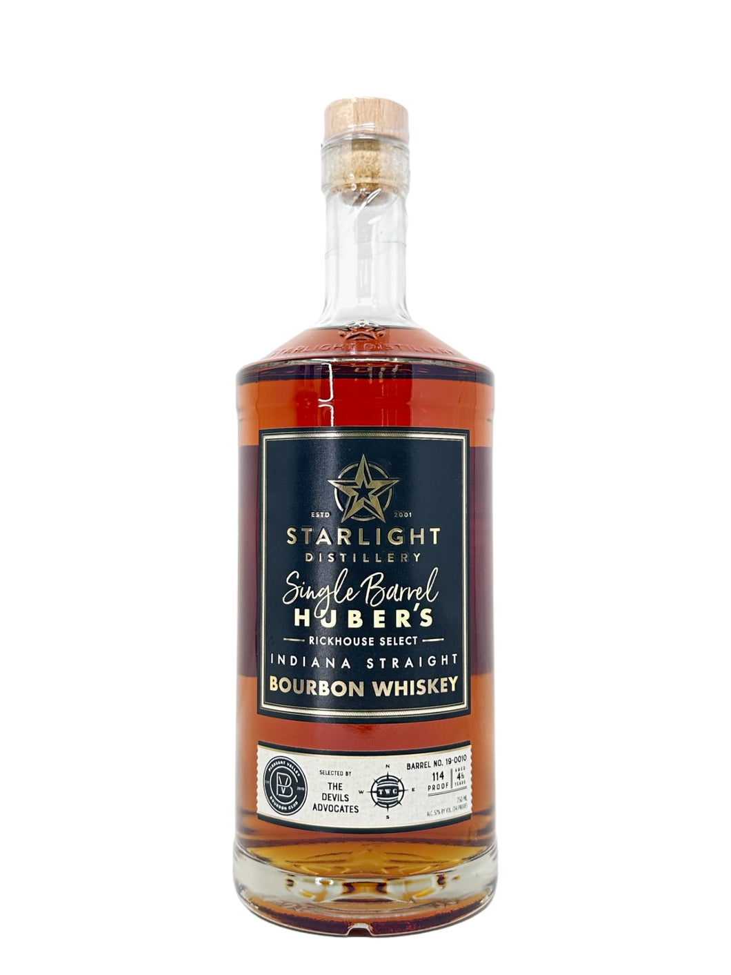 Starlight Distillery Bourbon Whiskey Barrel#19-0010 114 proof - Selected by Pleasant Valley