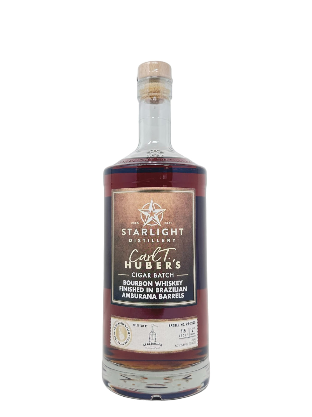 Starlight Distillery Amburana Barrel Finished Bourbon #23-2195 115 proof - Selected by Seelbach's