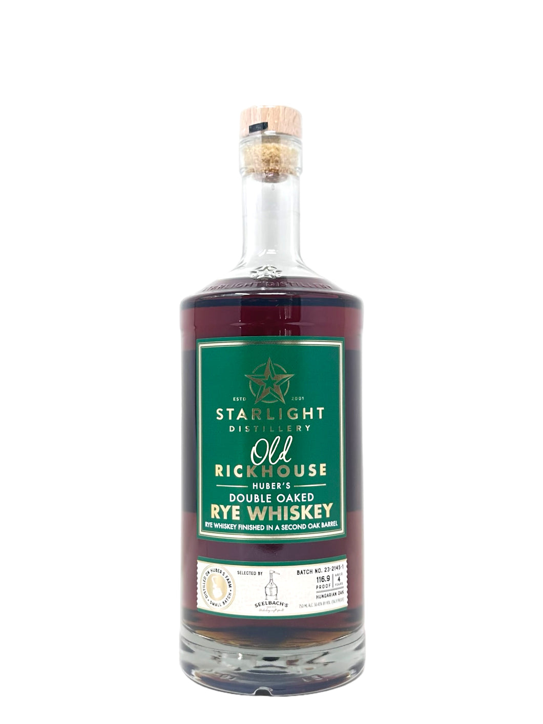 Starlight Distillery Hungarian Double Oaked Rye #23-2145-1 116.9 proof - Selected by Seelbach's