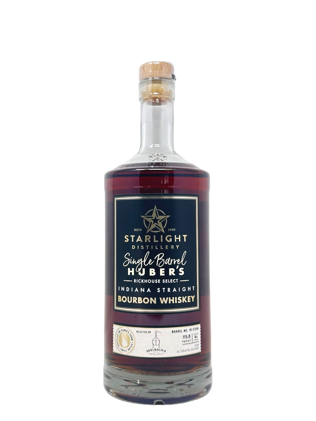 Starlight Distillery Single Barrel Bourbon Whiskey #18-0358 115.6 proof - Selected by Seelbach's
