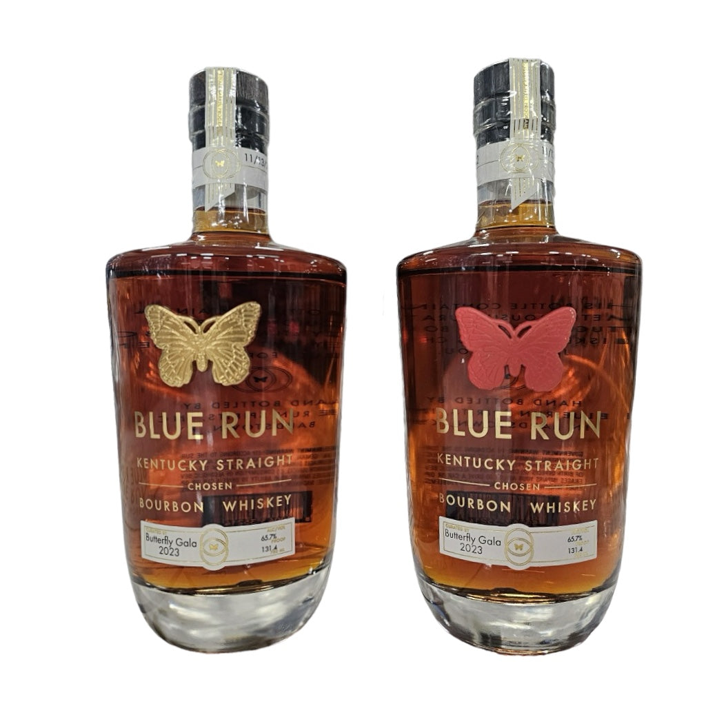Blue Run Kentucky Straight Chosen Bourbon Whiskey 2-Bottle Set - Butterfly Gala 2023