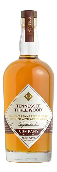 Company Distilling Tennessee Three Wood Straight Tennessee Whiskey Finished with Apple Woodのボトル画像