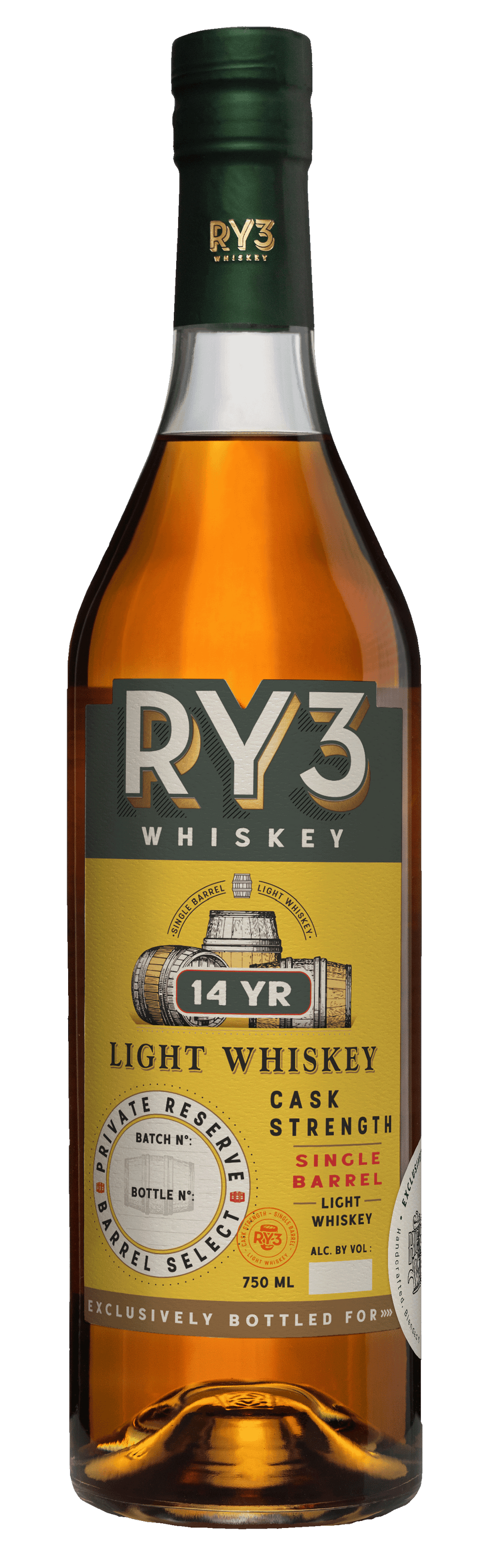 Ry3 Whiskey 14 Year Light Whiskey